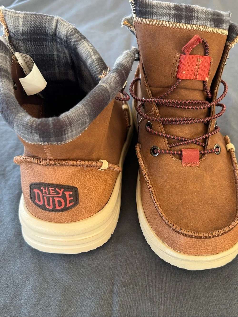 Hey Dude Men's Boots with Plaid Size 7 Shoes Bradley Classic